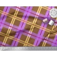 thumbnail image 2 of Soimoi Silk Fabric Check Check Print Sewing Fabric Yard 42 Inch Wide, 2 of 4