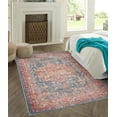 thumbnail image 3 of GLN Rugs Sumela - Indoor, Machine Washable Area Rug 7'10"x10' Terra/Green Home Carpet, 3 of 7
