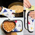 thumbnail image 5 of Yayeee Oven Mitts and Pot Holder Set of 2 Heat Resistant Kitchen Gloves Baking Hot Pad, Simple Triangles, 5 of 5