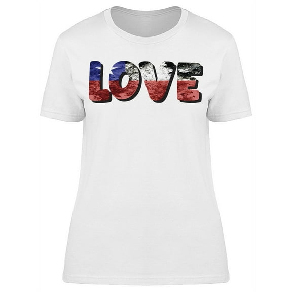 Flag Love Chile T-Shirt Women -Image by Shutterstock, Female XX-Large