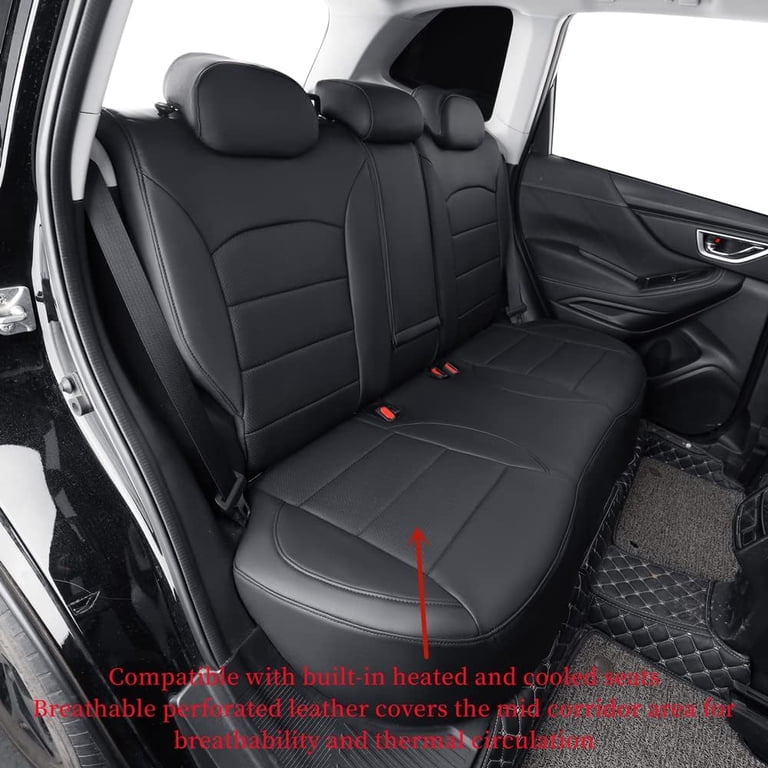 Conjie Fit Custom Seat Covers For Subaru Forester 2010-2025 - Full Coverage Faux Leather, Waterproof & Scratch Resistant