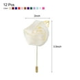 thumbnail image 2 of Boutonnieres de Rosa para Novio Alfileres de Boutonnieres para Hombres Ceremonia de Boda Aniversario Cena Formal Fiesta 12 Colores en Set, 2 of 5