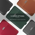 thumbnail image 2 of Laptop Liner Bag Portable Waterproof PU Leather Foldable Stand Computer Bag Cover MacBook Bag, 2 of 15
