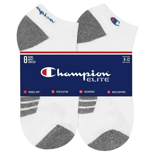 Champion Sport - Champions Men's No-Show Socks - 8 Pack - Walmart.com ...