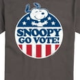 thumbnail image 3 of Peanuts - Snoopy Go Vote - Men's Short Sleeve Graphic T-Shirt, 3 of 6
