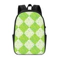 thumbnail image 2 of YFYANG 17" Laptop Backpack, Green Leaf Lattice Pattern Fashion Travel Work Backpack with USB and Headphone Cable Interface for Men and Women, 2 of 8