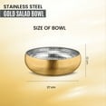 thumbnail image 5 of Avador® Set of 3 Premium Stainless Steel Salad Mixing Bowl Hammered Finish | Handmade | Includes Salad Serving Utensils (Gold Plated), 5 of 5