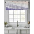thumbnail image 4 of Watercolor Ombre Purple Valances for Windows, Rod Pocket Kitchen Valance Curtains - Soft & Washable Small Window Treatment for Living Room,&nbsp;Bathroom, Ocen Waves Beach , 42x12 Inch, 1 Panel, 4 of 9