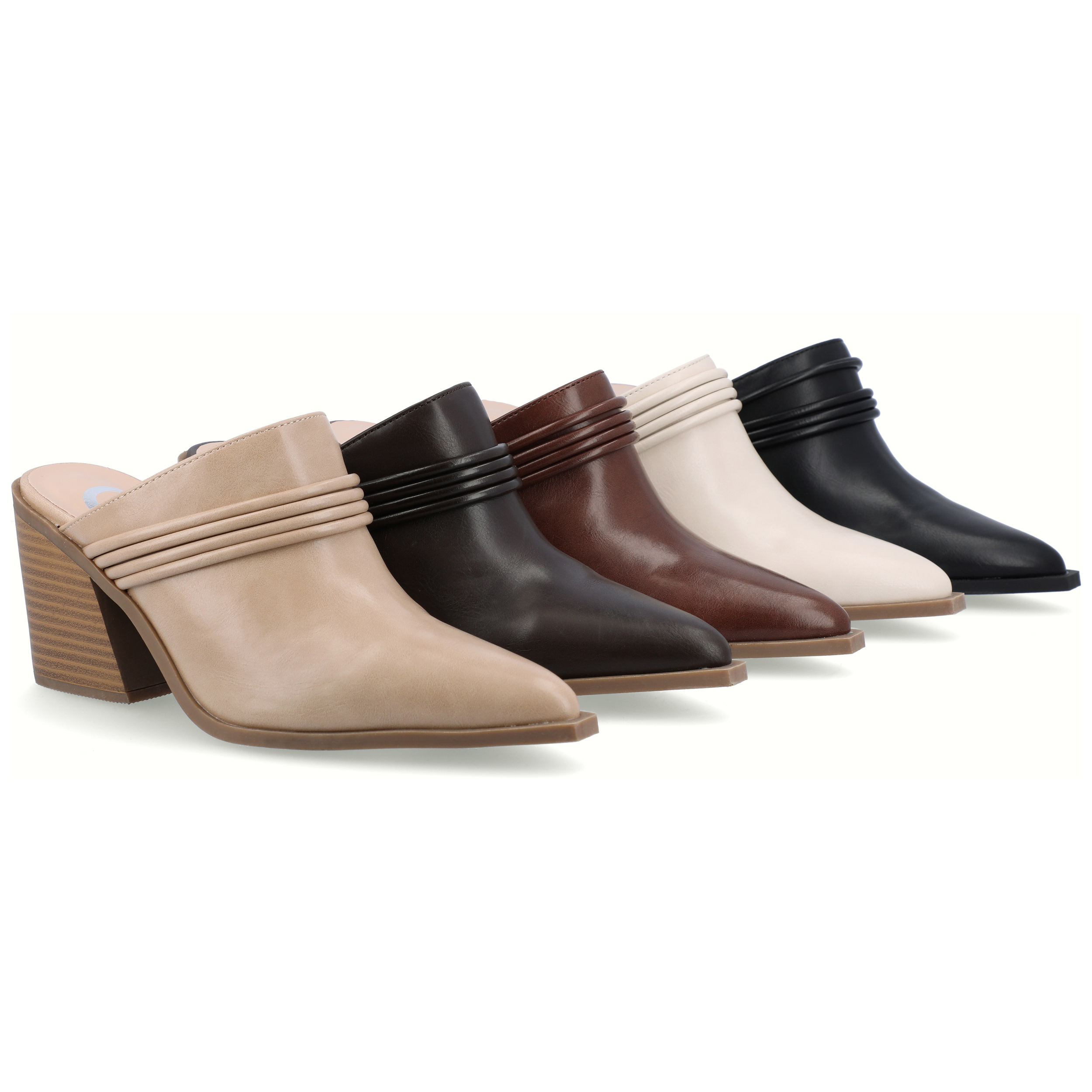 Journee Collection Womens Jinny Slip On Block Heel Mule Pump