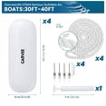 thumbnail image 1 of Kojooin Inflatable Boat Fenders 4-Pack, Ribbed Centre Design Boat Bumpers with Ropes and Pump for Pontoon or Sailboat, 1 of 8