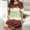 Brown, variant on Sakmal Dresses for Women Midi T Shirt Plus Size Green Dress Tie Dye Short Sleeve Dresses for Women