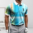 thumbnail image 4 of Zysthvn Mens Tops Short Sleeve Golf Casual Summer Polo Mens T Shirts Turn Down Collar Printed Shirts, 4 of 5