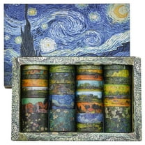 YUBX Starry Night Washi Tape Set 25 Rolls Van Gogh Painting Arts Decorative Tapes