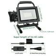thumbnail image 3 of GLORIOUS-LITE 50W LED Work Light with 16ft Cord, IP66 Waterproof, 5000LM, 6500K, Adjustable Flood Lights for Workshop, Garage, Construction Site, Black, 3 of 9