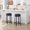 Black, variant on 24-Inch Counter Height Swivel Bar Stools (Set of 2) with Footrest, Modern Round Stools Upholstered in PU Leather with Metal Frame, Backless Design for Kitchen Island, Black/Brown
