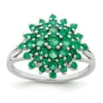 thumbnail image 1 of 925 Sterling Silver Rhodium-plated Emerald Ring, 1 of 2