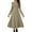 Khaki, variant on Women's Maxi Dress Round Neck Long Sleeve Solid Color Casual Dress with Ribbed Trim and Fringe Detail, Boho Chic Fall Dress for Women,2XL