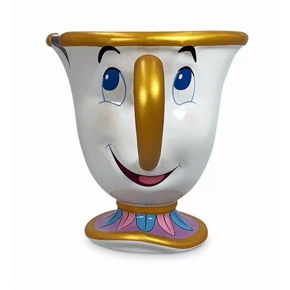 Disney Beauty and the Beast Chip Ceramic Mug, White and Gold