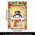 thumbnail image 2 of 1 piece, 2D flat banner, Christmas snowman curtain decoration, winter festival door and window decoration banner, Christmas party supplies, home decoration supplies, suitable for indoor and outdoor p, 2 of 6