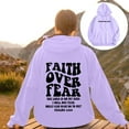 thumbnail image 4 of Christian Hoodies for Women 2025 Faith Over Fear Y2K Graphic Hoodie with Pockets Hooded Sweatshirt Women Pullover, 4 of 8