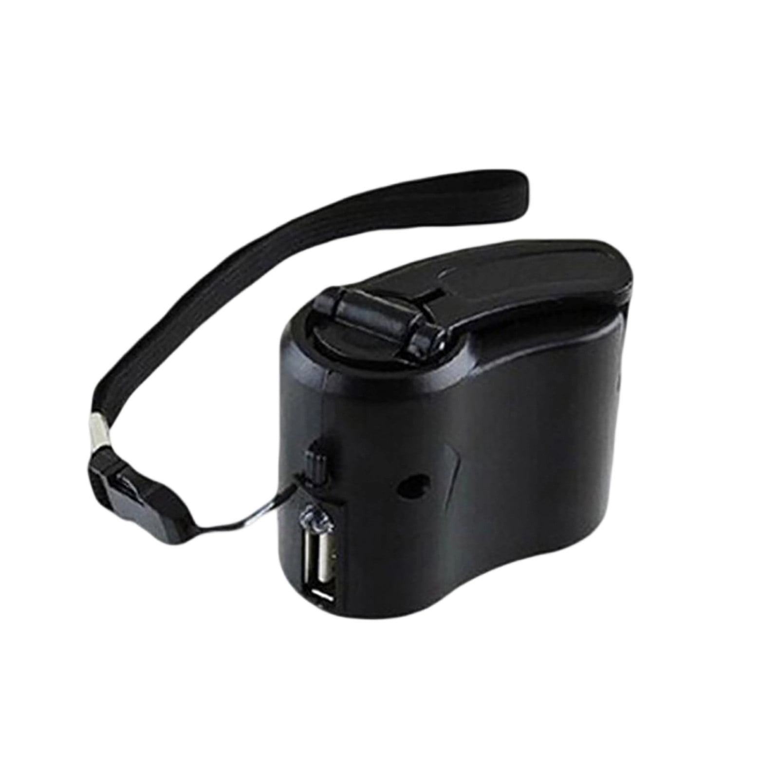 USB Hand Crank Generators Black Manual Power Chargers Portable Emergency Power Supplies Mini Energy Generators for Mobile Phones Digital Devices Outdoor Camping Travel 2.4*2in