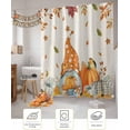 thumbnail image 6 of Fall Shower Curtain Gnome Pumpkin Shower Curtains for Bathroom Sunflower Maple Leaf Bath Curtains Sets with Hooks for Autumn Thanksgiving Seasonal Decor Polyester Waterproof Small Stall 36" X 72", 6 of 6