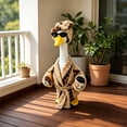 thumbnail image 5 of PiGOGI 23 Inch Porch Goose Bathrobe Outdoor Pool Garden Decor Goose Statue Clothing with Bow Headwrap and Mini Accessories (Goose Not Included), 5 of 6