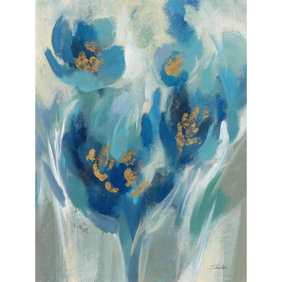 Art.com Blue Fairy Tale Floral II Art Print by Silvia Vassileva, 18" x 24"