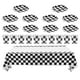 thumbnail image 1 of 1 juego de vajilla desechable blanca y negra para fiestas temáticas de carreras, suministros para reuniones, decoración para fiestas temáticas, manteles, vasos, vajilla desechable, suministros para, 1 of 4