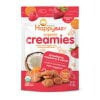 Happy Baby Organic Creamies Freeze-Dried Veggie & Fruit Snacks with Coconut Milk Strawberry Raspberry & Carrot, 1 Ounce Bag (Pack of 8) Organic Non-GMO Gluten Free Kosher