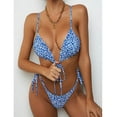 thumbnail image 2 of Women Bandeau Bandage Bikini Set Push-Up Brazilian Swimwear Beachwear Swimsuit, 2 of 9