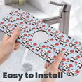 thumbnail image 6 of Fuzoiu Panda And Rose Print Kitchen Faucet Suction Pad, Sink Splash Guard Faucet Mat, Faucet Handle Drip Catcher Tray Drying Mat For Bathroom Kitchen Bathroom Countertop, 6 of 7