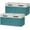 Teal White, variant on Fabric Storage Bins for Shelves 13x13 Storage Cubes Set Of 4 Foldable Storage Baskets with Handles for Organizing Cloth Closet Toy Nursery(Teal&White)