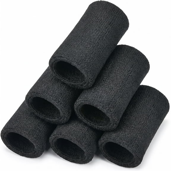 BlinkLLX 6 Inch Wrist Sweat Bands for Men Women Tennis Elastic Athletic Long Sweatband Wrist Absorbent for Basketball Tennis Running Outdoor Activity