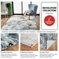 thumbnail image 3 of Ox Bay Serene 7' 9" x 9' 6" Gray and Cream Abstract Durable Performance Indoor Area Rug, 3 of 10