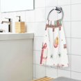 thumbnail image 3 of Yayeee 2 Pack Hand Towels for Bathroom 100% Cotton 16" x 28" Soft Absorbent Kitchen Towel, Christmas Gift Train, 3 of 7