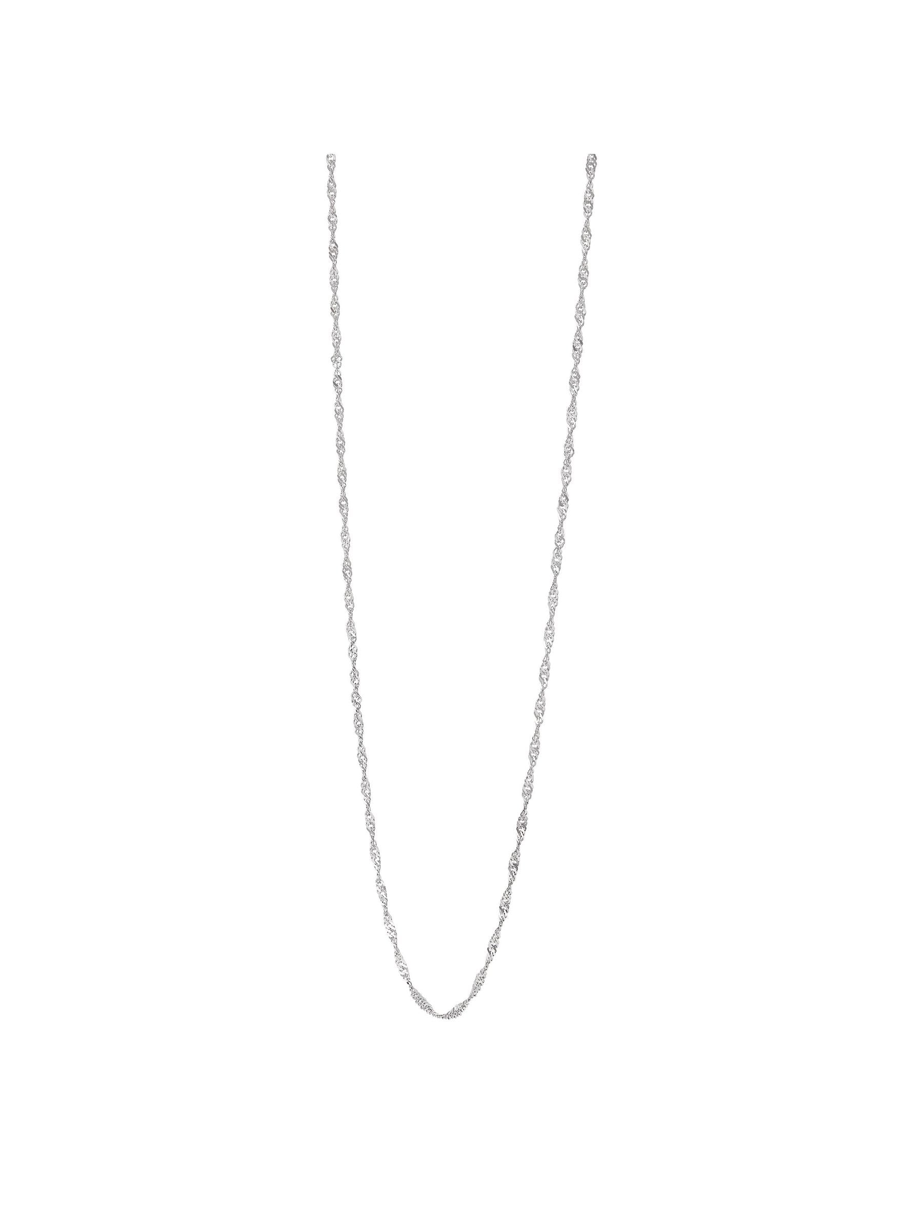 Women's Welry 1.35mm Sparkling Singapore Chain Necklace in 14kt 