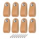 thumbnail image 1 of Uxcell 8 Packs Tiradores de Cajón de Cuero con Tornillos para Cajones, Beige/Plata, 1 of 5