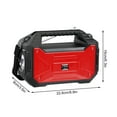 thumbnail image 3 of Qocolhg Portable Bluetooth Speaker with Solar Charge, Wireless Speaker Audio with Outdoor Emergency Flashlight, Longer Playtime Fun Party Light High Power Speaker for Indoor or Outdoor Use, Red, 3 of 9