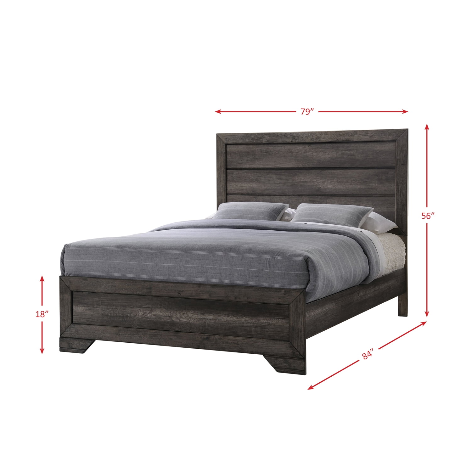 Picket House Furnishings Grayson King Panel BedGrey Oak