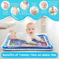 thumbnail image 3 of Esterilla impermeable | Tapete de juego de agua inflable para bebés, tapete de juego de agua para bebés y niños pequeños de 3 a 12 meses que promueve el desarrollo, juguetes lindos de Navidad B, 3 of 4