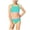 Z2-Mint Green-girls summer swimwear, variant on MKOSPLRT Girls Swimsuit Color-Block High Waist Sporty Sets Two Piece Bathing Suit with Chest Pad Swimwear Tankini Swim Suits 7-16T