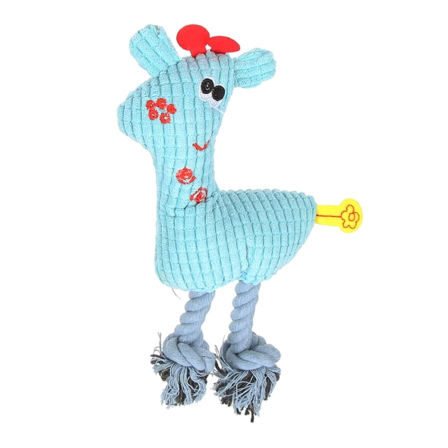Dog Chew Toy, Puppy Teething Chew Toy Interactive With Squeaky Sound For Pet Dog For Teeth Cleaning Blue