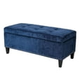 thumbnail image 1 of Joveco 41 Inches Storage Ottoman Bench,Microfiber Button Tufted Footstool Ottoman Bench With Nailhead Trim For Bedroom (Royal Blue), 1 of 1