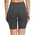 thumbnail image 3 of TRYSIL Women's Biker Shorts Inseam 8" High Waist Yoga pants Workout Gym Running Volleyball Spandex Shorts with Pockets, 3 of 7