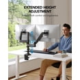 thumbnail image 4 of HUANUO Support pour Moniteur Double de 17 à 32 Pouces, Support pour Moniteur Double NITROGLIDEâ¢, Support pour Moniteur 2 Moniteurs, Ergonomique à Inclinaison/rotation/pivotement Réglables, Poids Max 19,8 Lb, VESA 75/100 mm, 4 of 8