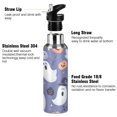 thumbnail image 3 of Yayeee 20oz Insulated Water Bottle Double Wall Stainless Steel with Flip Straw Lid, Blue Cute Halloween, 3 of 7