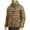Khaki, variant on Mens Packable Puffer Jacket Lightweight Winter Hooded Coat Windproof Zipper down Outerwear with Pocket New Open Front Jacket for Men Gray L