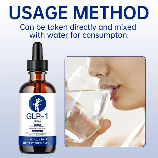 gotas glp 1 Suplemento GLP-1 en gotas de 30 ml para hombres y mujeres (1 paquete)