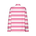 thumbnail image 6 of Qepwscx Casual Womens Long Sleeve Button Up Tops Stripe Print Collar Neck Shirts Going Out Tops T-Shirts Blouses Fall Spring Sweatshirt Basic Tees Loose Fits for Women, 6 of 6